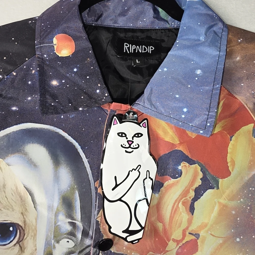 Nwt Ripndip Galactica Coaches Jacket Black Sz L
